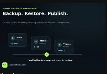 Blogger Backup & Management Tools project preview